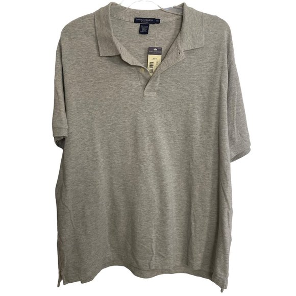 (6-165) NWT Daniel Cremieux Lt. Gray Heather Button Down Polo Shirt - Picture 1 of 9